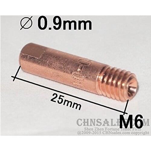 CHNsalescom 10 PCS MB-15AK MIG/MAG Welding Torch Contact Tip 0.9X25