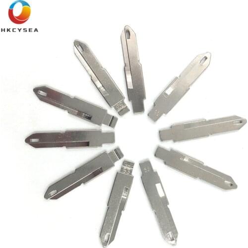 HKCYSEA 10 pcs/lot Metal Blank Uncut Flip KD Remote Key Blade Type #53 for Peugeot 206 NO. 53 Blade