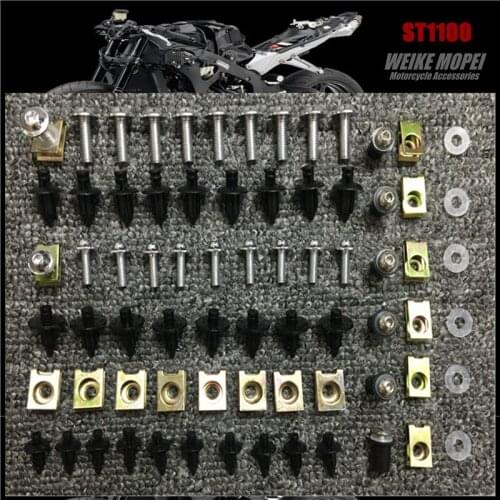 CNC Fairing Bolt Kit Body Screws plastic Expansion screw Clips Fit For HONDA ST1100 1990-2002