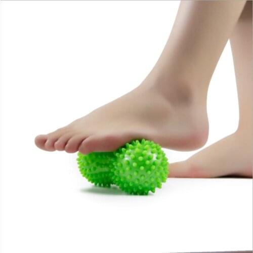 Peanut Shape Massage Yoga Sport Fitness Ball Durable PVC Stress Relief Body Hand Foot Spiky Massager Trigger Point Foot Pain