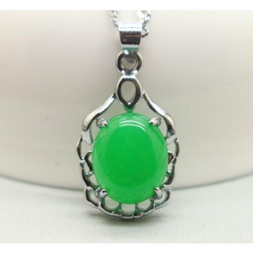 Natural Green Chalcedony Hand-carved Water Drop Pendant Fashion Boutique Jewelry Men and Women Necklace Gift Accessories