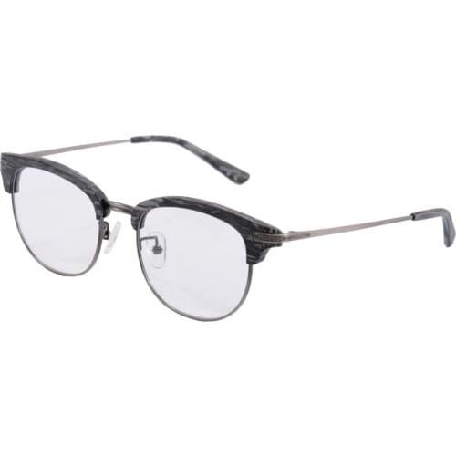 Half Rim Eye glasses Frames Men imitation wood-grain Retro Round Glasses optical glasses luxury frame lens K9031