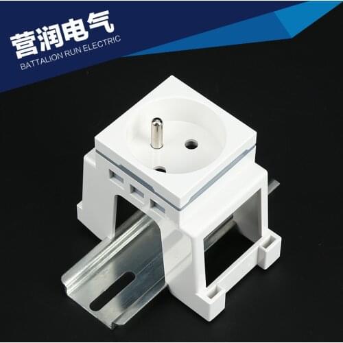 French Standard din rail mount power socket English-scale Digital Socket C45 British Standard Card Rail Socket