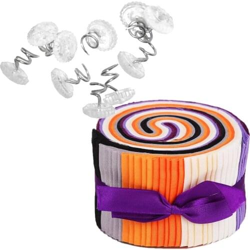 Dailylike 40 Pcs Jelly Roll Fabric, Roll Up Cotton Fabric Quilting Strips, Patchwork Craft Cotton Quilting Fabric +Twist Pins