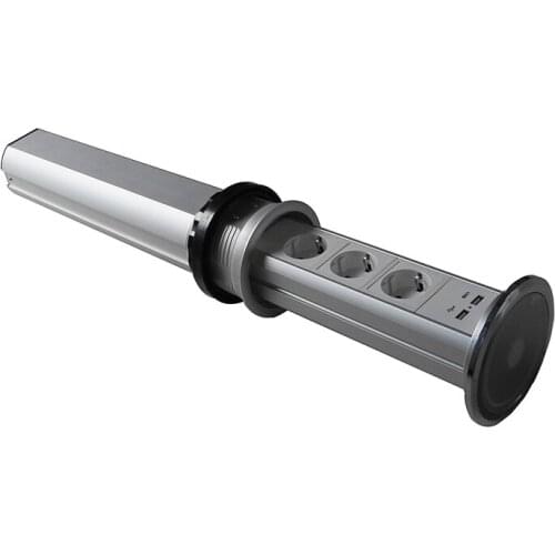 EU power Touch screen/Smart lift kitchen High quality home life hidden multifunction Desktop socket office USB charging