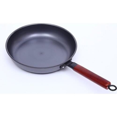 Smoke-free pan Cast iron uncoated frying pan Electromagnetic oven general frying pan