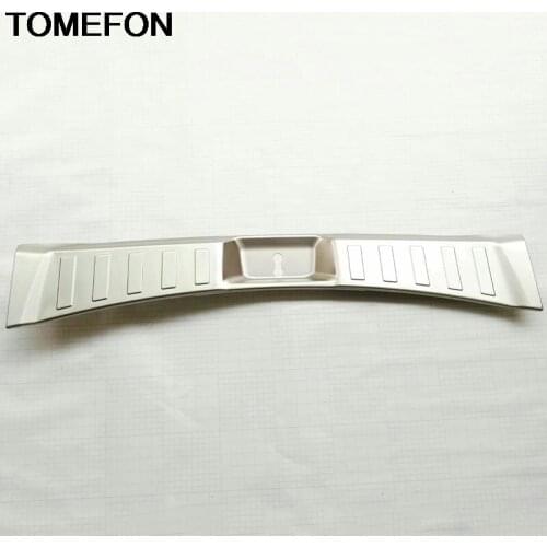TOMEFON For Nissan X-Trail Rogue T32 2014 2015 2016 2017 2018 Stainless Steel Rear Bumper Protector Sill Trunk Guard Cover Trim