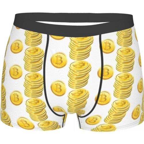 Banking Bitcoin BTC Mining Bit Coin Underpants Breathbale Panties Male Underwear Sexy Shorts Boxer Briefs