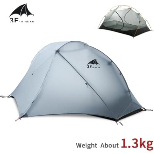 3F UL GEAR Tent 15D Silicone Ultralight Camping Tent 1 Person Double Layer Outdoor Hiking 3-4 Season Travel Tent With Free Mat