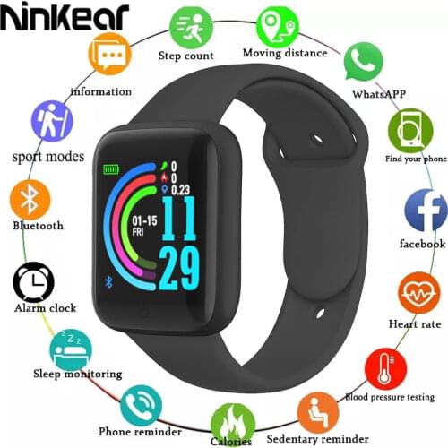 D20S Smart Watch Men Women Smartwatch Heart Rate Blood Pressure Monitor Fitness Tracker Watch Smart Bracelet for Android and IOS