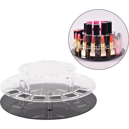 Rotating Lipstick Tower Organizer Cosmetics Case Display Rack Stand Shelf 360 Rotating Lipstick Tower Acrylic Organizer