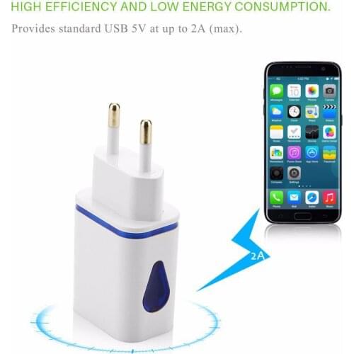 5V 2A Dual USB Charger for iPhone 12 EU US Plug Power Supply charging Adapter AC To DC Mobile Phone Charger for Xiaomi Huawei