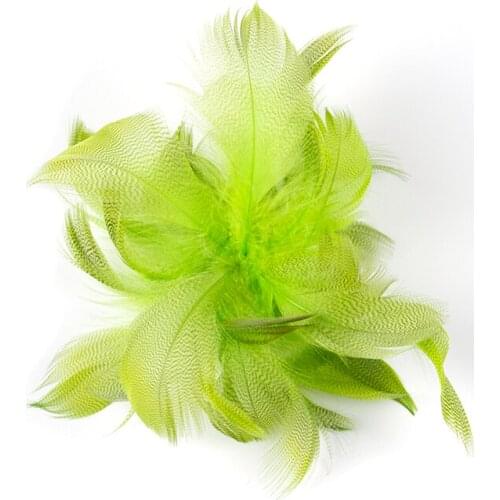 1Pcs Natural Green Duck Feathers Flower DIY Fluffy Dyed Goose Plumes Corsage For Crafts Wedding Headdress Decoration Accessories