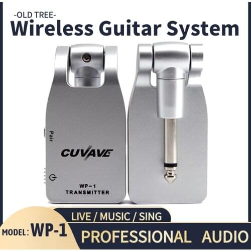 2.4GHZ Wireless Guitar System Transmitter Receiver Rechargeable USB Wireless System for Electric Guitar Drum Bass Violin WP-1