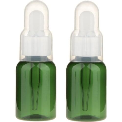 2pcs 35ml Plastic Transparent Empty Dropper Bottle with Pipette Essential Oils