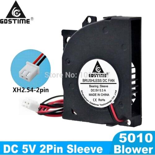 5Pieces lot Brushless DC Cooling Radial Blower Fan 5cm 50mm 50 x 40 x 10mm 5010 5V