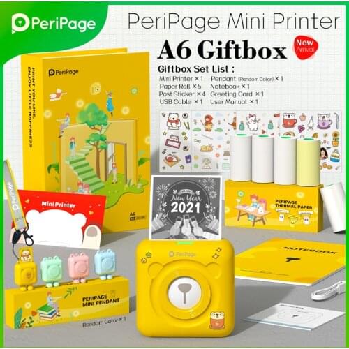 58mm Portabl Thermal Label Printer Peripage A6 Giftbox for Child Christmas gifts