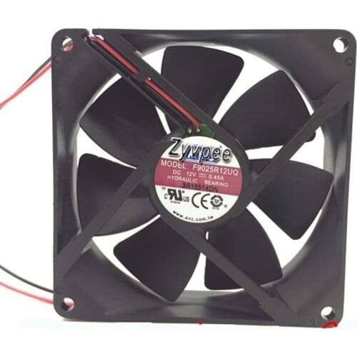 90mm Case Fan F9025R12UQ DC 12V 0.45 A 2 Wires 9CM Power CPU Cooling 90x25mm