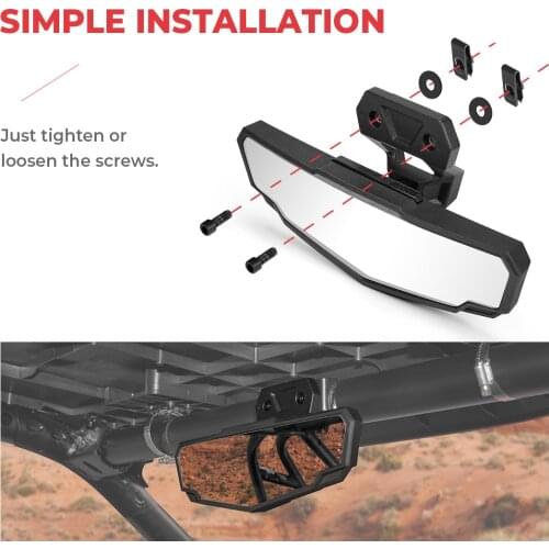 Rear View Mirror UTV accessories Convex Center Rear View Mirror For Polaris RZR PRO XP / XP 4 2883763 aluminum mount