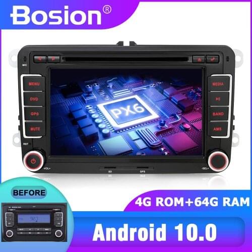 Bosion PX6 DSP ROM 46G Android 10 2 Din Car DVD Player For Volkswagen Golf/Tiguan/Skoda/Fabia/Rapid/Seat/Leon WIFI BT SWC DAB