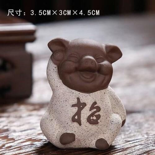 Tea Pets Creative Crafts Colorful Sand Piggy Ornaments Tea Accessories Creative Handmade Tea Play