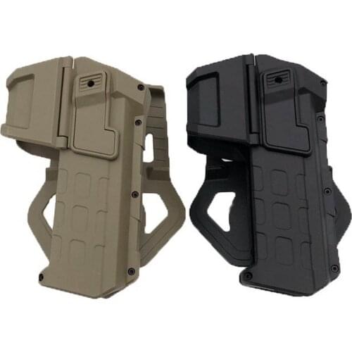 Airsoft Gun Holster for Glock 17 Colt 1911 Movable Waist Holster with Flashlight Laser Mounted Handgun Case