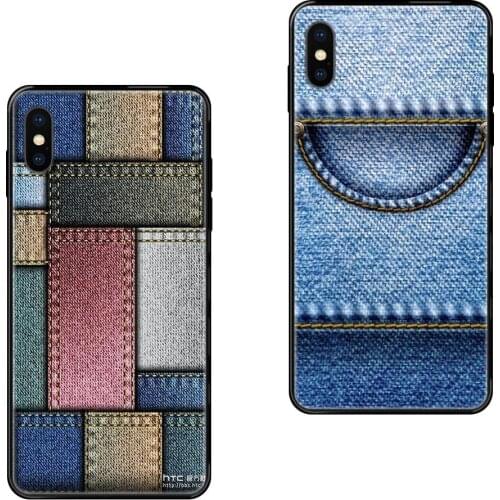 Designs Black Soft TPU Protective Cover Case Fashion Jeans Colour Pattern For Galaxy Note 4 8 9 10 20 Plus Pro J6 J600 J7 J730
