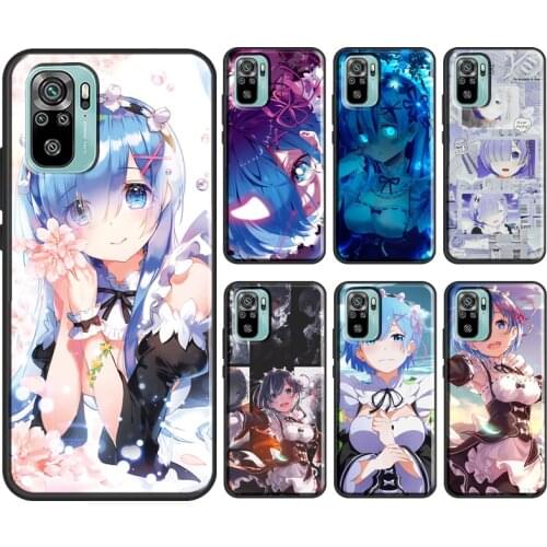 Anime RE ZERO Ram Rem For Xiaomi Redmi Note 10 7 8 9 Pro Note 9S 8T Case For Redmi 9A 8A 7A 9 9C 9T K40 Cover