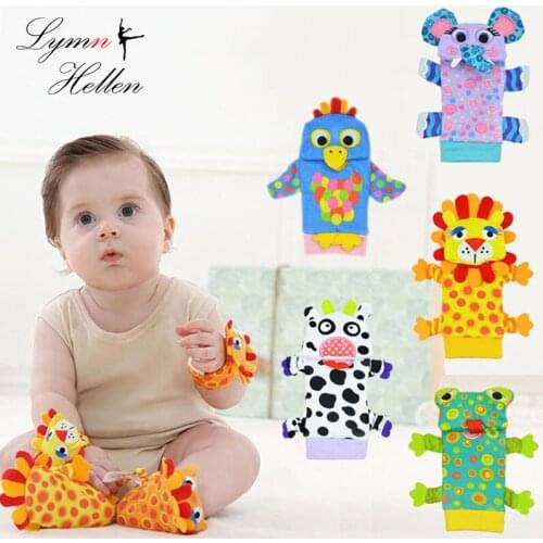 0-24 Months Baby Soft Cartoon stuffed Animals Three-dimensional mouth Sock colorful keep Warm Breathable Toy infant kids gift