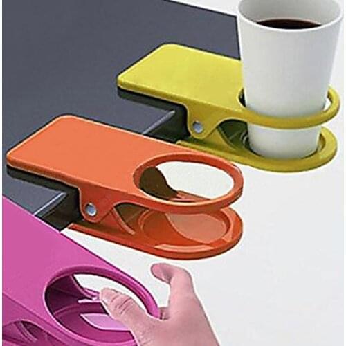 Home Office Desk Cup Clip Drink Coffee Cup Holder Multifunction Table Side Decor