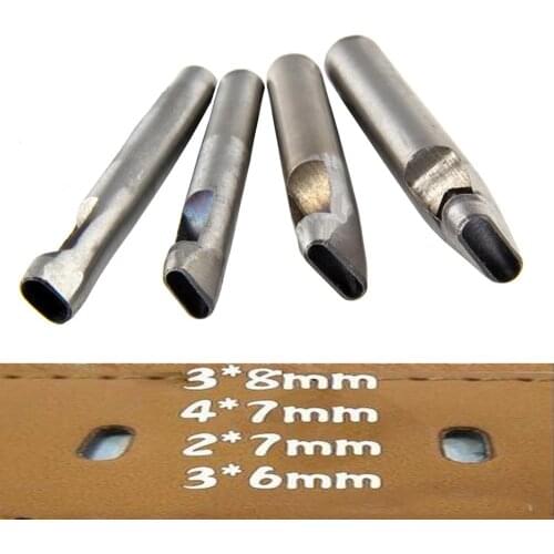 3*8mm 4*7mm 2*7mm 3*6mm flat Oval Shape Hole Punch Cutter Belt Watch Band Gasket Hollow Leather Diy Tool