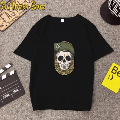 Womens T-shirt Printed Skeleton Gothic Halloween gifts Harajuku Hipster Devil Unisex Tee T-Shirt Hot Sale