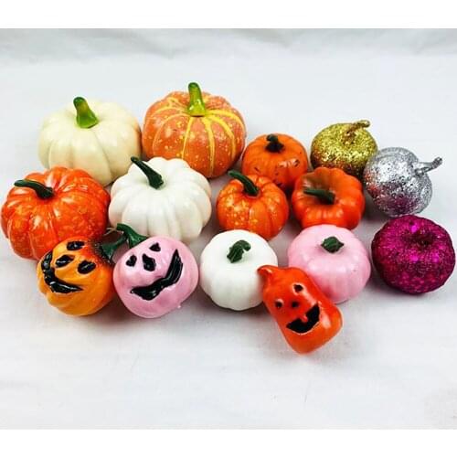 Halloween Artificial Pumpkin Decorations Accessories for Home DIY Craft Simulation Holiday Gifts Party Supplies Photo Props