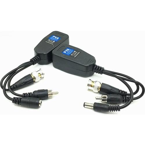 1 Pair RJ45 CCTV Balun Coaxial TVI / CVI /AHD HD Double Twisted Pair Power Supply /video/ and Audio 3 and 1 Transmitter,sn:PVA