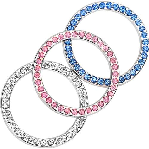 Crystal Car Engine Start Stop Ignition Key Ring for Audi A6 C5 BMW F10 Toyota Corolla Citroen C4 Nissan Qashqai Ford Focus