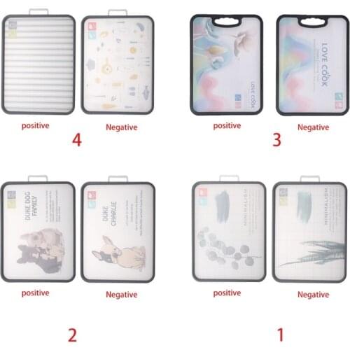 Kitchen With Double-Sided Plastic Chopping Board, Juice Trough with Easy To Hold Handle, Household, Dishwasher Washable