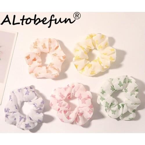 ALTOBEFUN Sweet Hair Accessories Women Ladies Fashion Cute Hair Tie Lady Scrunchies Ponytail Hair Female Girl Holder Rope AFC266