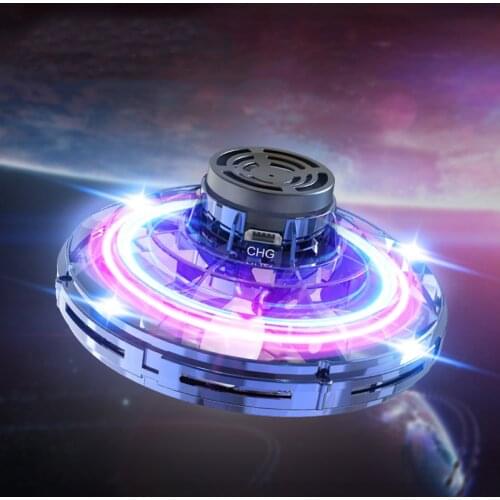 UFO Mini Drone Creative LED Induction Colorful Flying Fidget Spinner Upgrade Flight Hand Spinner Gyro Drone Aircraft Kid Toys