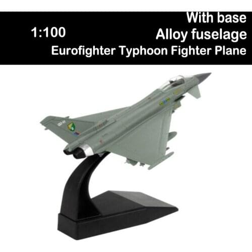 1/100 Eurofighter Typhoon Fighter Plane Military Aircraft Airplane Models Toy Adult Children Toys for Boys Display Collect Show