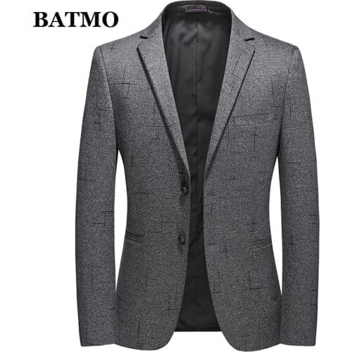 Batmo 2020 new arrival high quality plaid casual blazer men,mens suits jackets,casual jackets men 6226