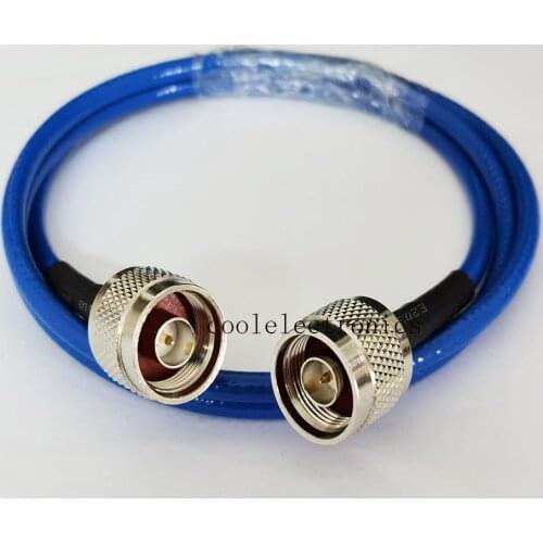 N Plug Male to N Male RF Crimp Coax Pigtail Connector Blue Soft RG142 Cable 10/15/20/30/50CM 1/2/3/5/10M