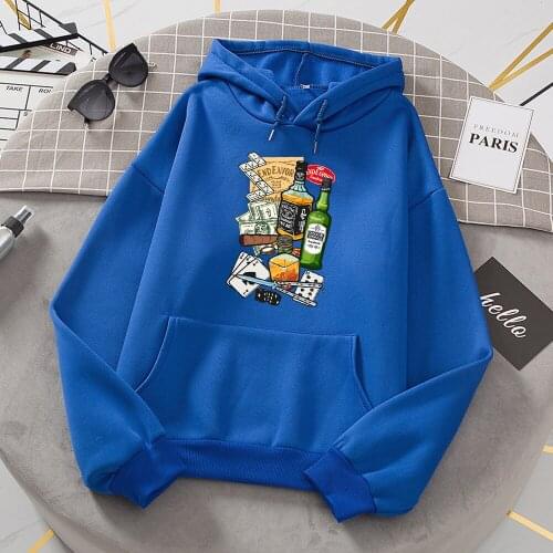 Beer Card Carnival Night Hip Hop Hoodie For Women New Pullover Hoody Crewneck Pullover Hoodies Casual Pullover Sweatshirt Female
