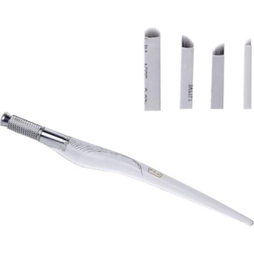 Microblading Manual Tattoo Pen Eyebrow Permanent Makeup Microblade Needle Holder X7YB