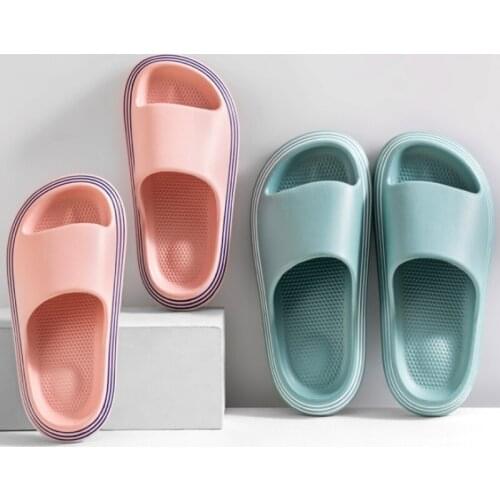 Summer Home Men Bathroom Slippers Soft EVA Thick Sole Lovers Shoes Sandals Sandalias Mujeres Chaussure Slides Femme Pantuflas