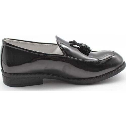 Slip On Formal Patent Faux Leather Loafers Boys Dress Shoes Tassel Wedding Shoes