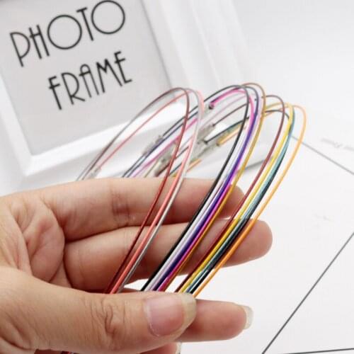 Random Mixed Color Necklace 50pcs/lot 1mm 18inch Steel Wire Cable Cord Rope Chain Choker Necklace Jewelry DIY Findings Wholesale