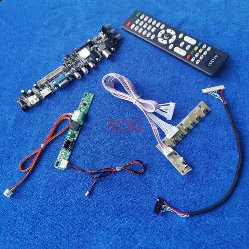 HDMI-compatible AV VGA USB Signal Digital Fit M250HTN01.1/M250HTN01.5 30 Pin LVDS 1920*1080 Matrix drive board LCD LED DIY Kit