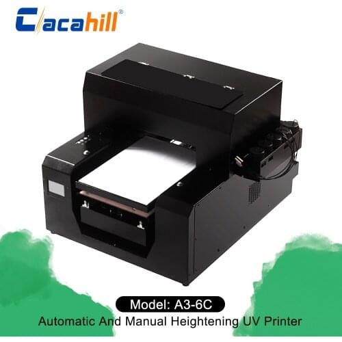 Inkjet flat cylindrical two-in-one UV printer A3 large size touch control designed for bottle/mobile phone case printing