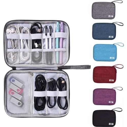 Digital Storage Bag USB Data Cable Organizer Earphone Wire Bag Pen Power Bank Travel Kit Case Pouch Electronics Accessories