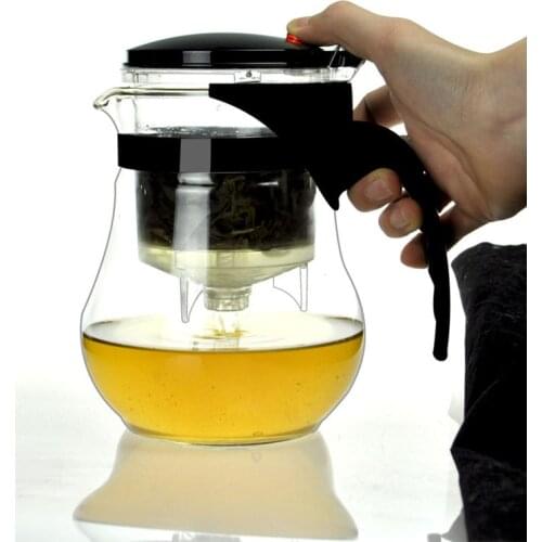 1PC 1200ml 1800ml Heat Resistant Glass Teapot Chinese Tea Set Puer Kettle Coffee Glass Maker Convenient Office Tea Pot JO 1059